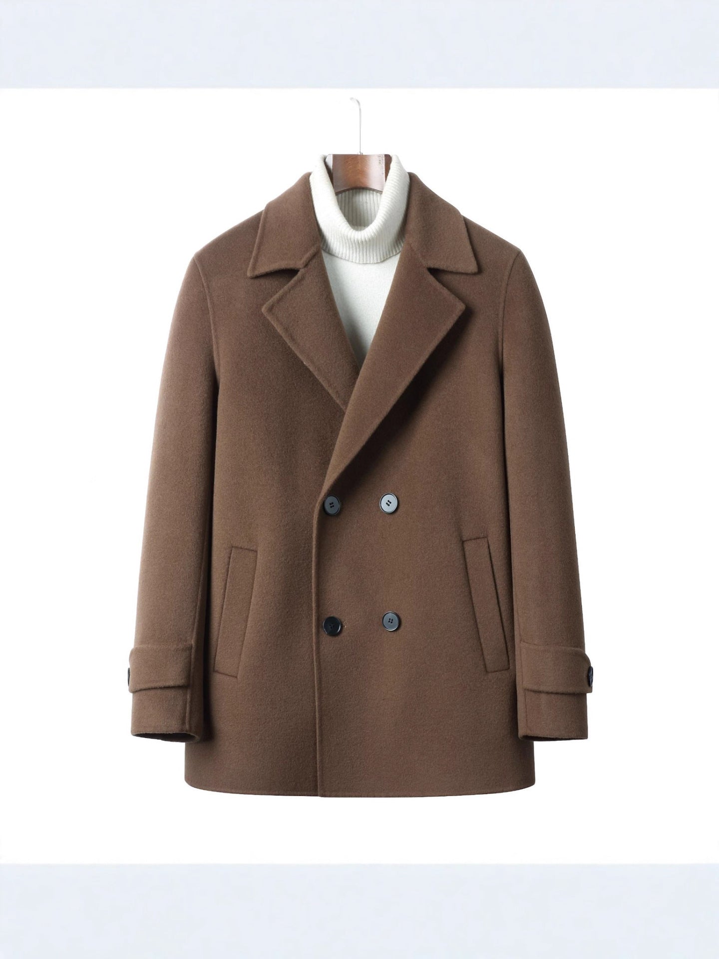 Mens Reversible Wool Coat
