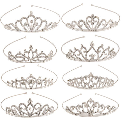 Driedimensionale bruids kroonhoofdband met strasssteentjes