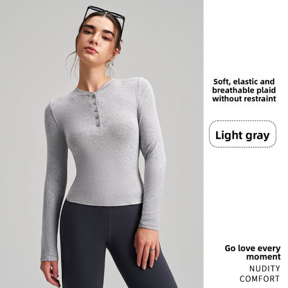 Womens Long Sleeve Yoga Top Fitness Shirt