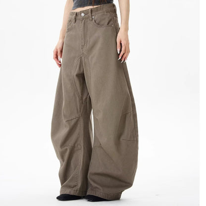 Retro spijkerbroek met wijde pijpen unisex