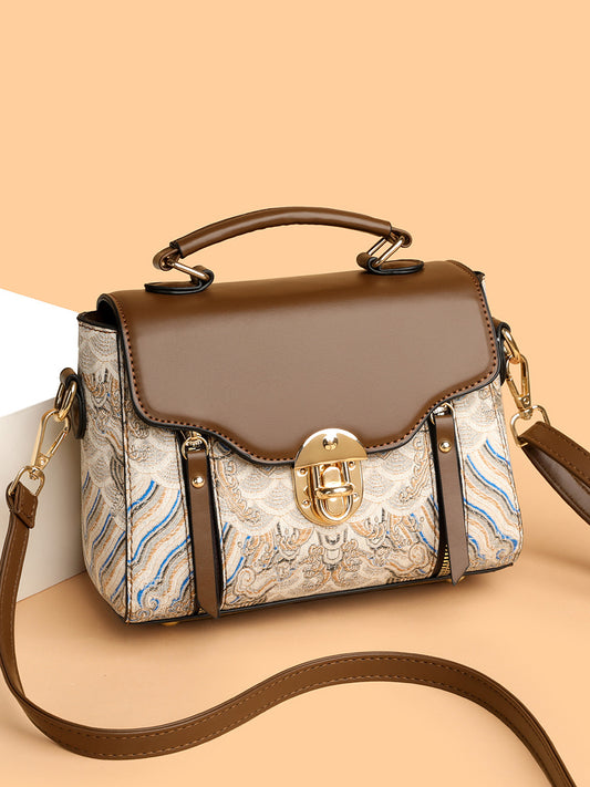 Retro PU Leather Handbag Women Crossbody Bag