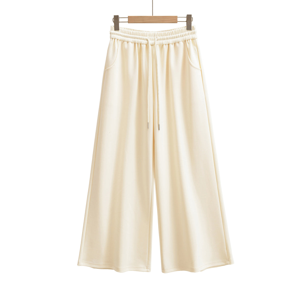 Drawstring Elastic Waist Straight Pants for Women