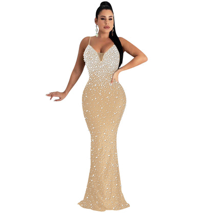 Elegant Beaded Sling Dress