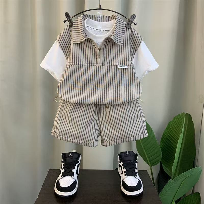Boys Summer Shorts Suit Set