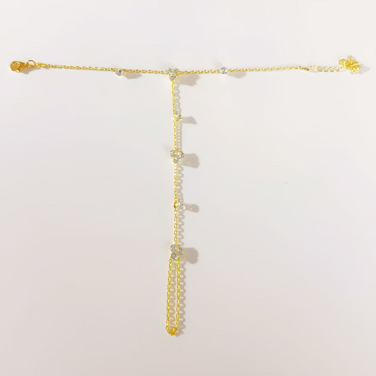 Zirconia Inlaid Rhinestone Adjustable Bracelet