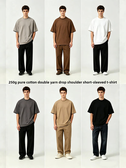 Cotton Short-Sleeve Loose-Fitting Trendy Brand T-Shirt
