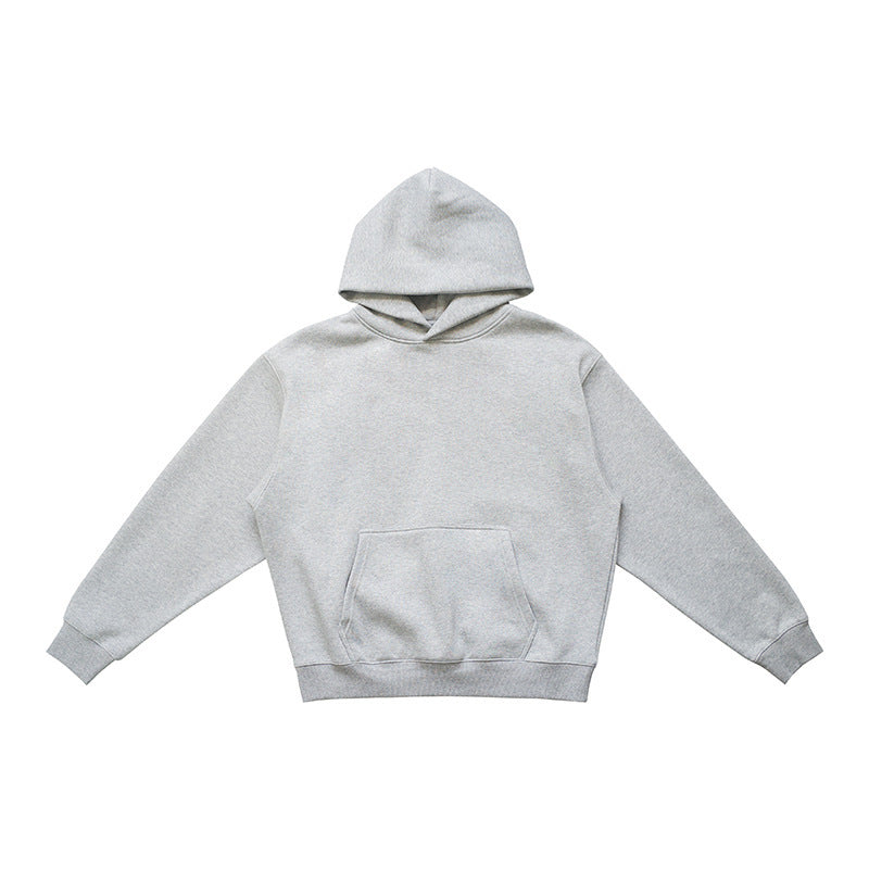 Thick-fabric hooded sweatshirt