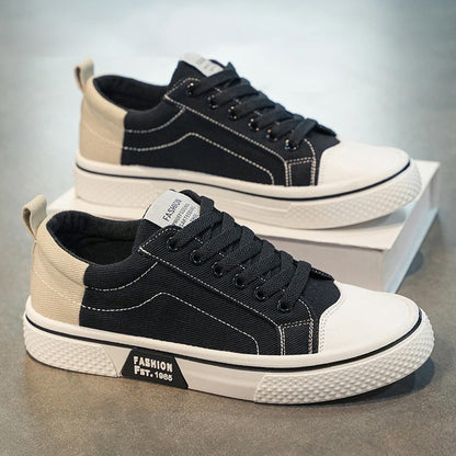 Mens Casual Canvas Shoes Low Top Breathable Comfortable
