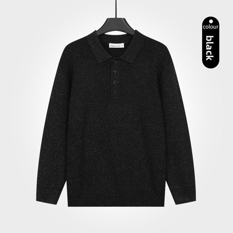 Mens Classic Polo Neck Knit Sweater