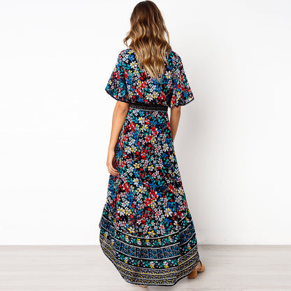 Bohemian jurk met bloemenprint