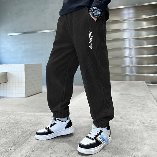 Trendy Corduroy Jongens Joggers