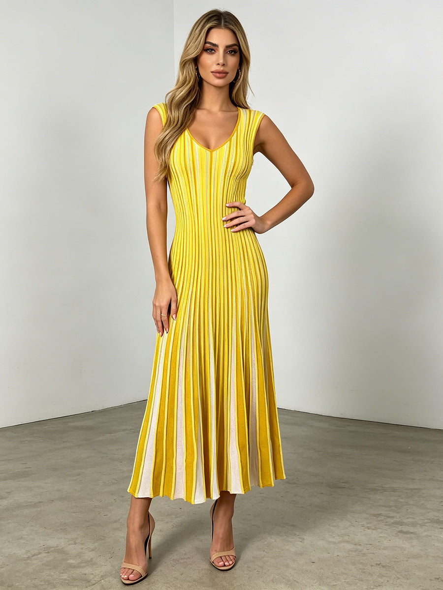 Elegant Mature Style Commuter Long Dress