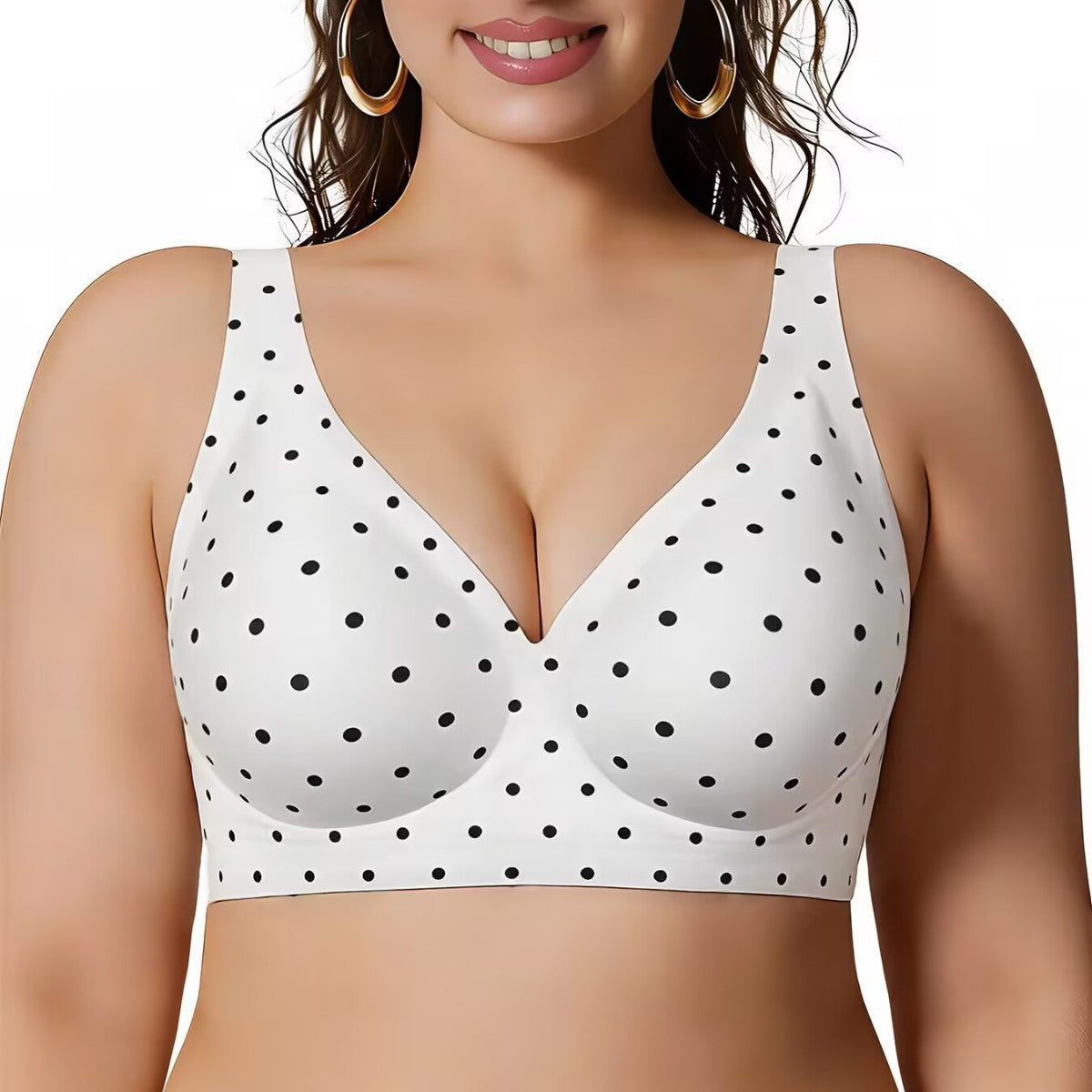 Supportive seamless breathable invisible bra