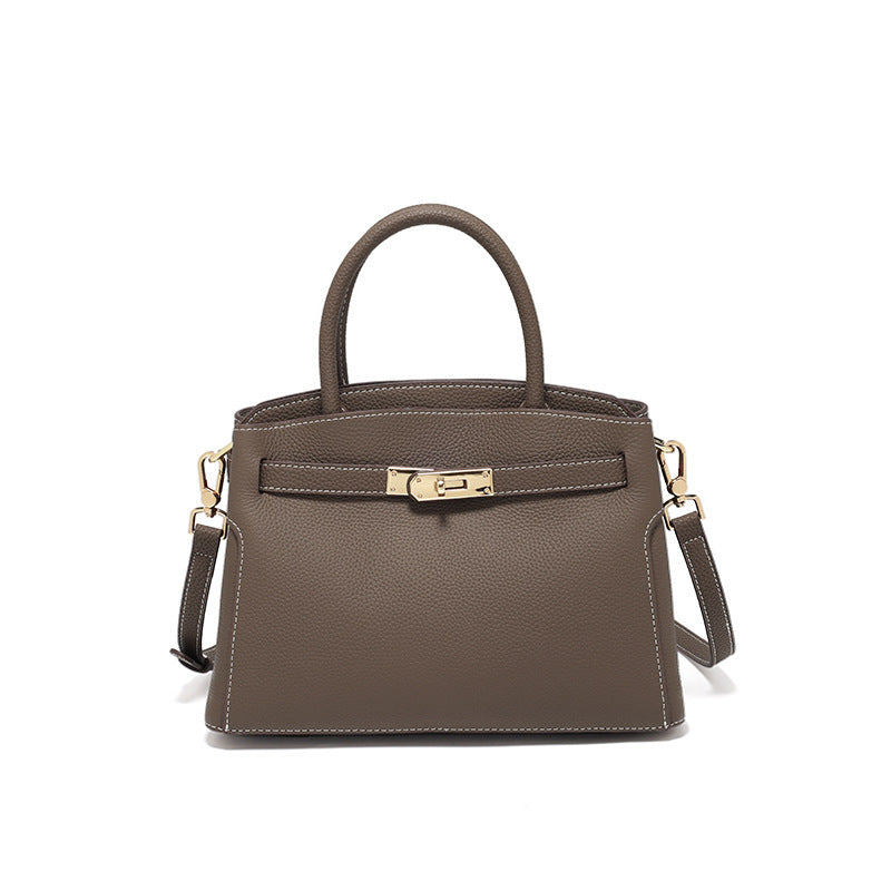Spring and Summer TOGO first layer cowhide women's bag high-grade genuine leather bag large capacity commuter shoulder messenger bag