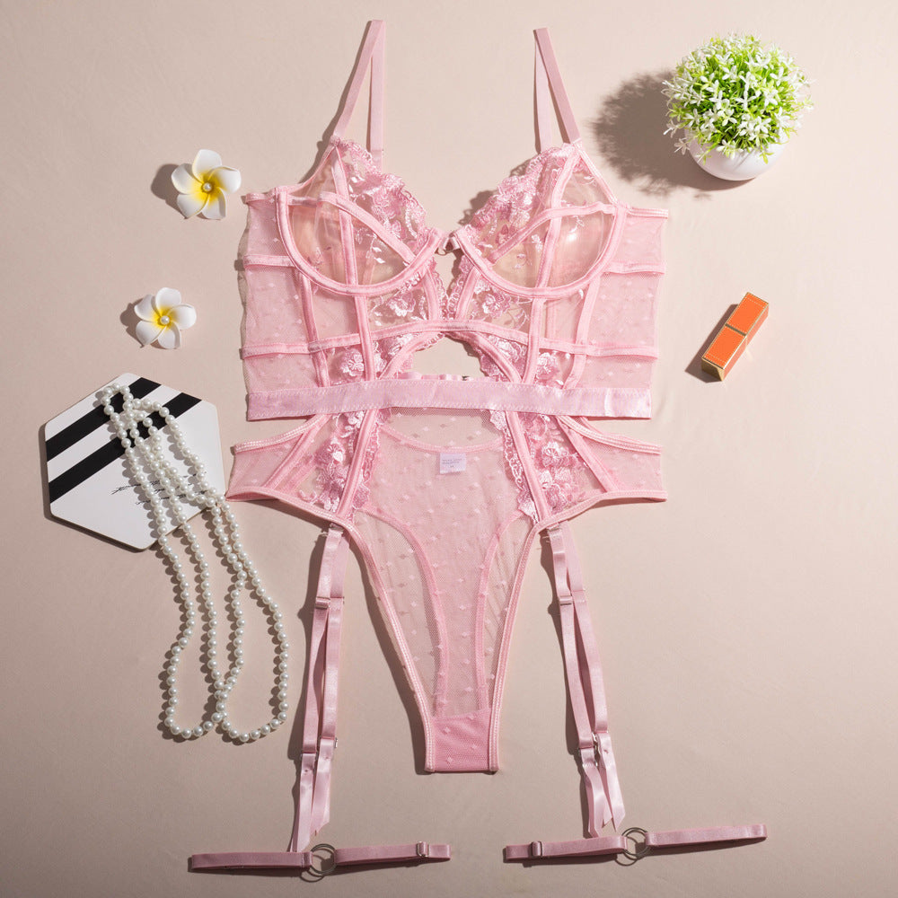 Embroidered Adjustable Body Shaping Bodysuit