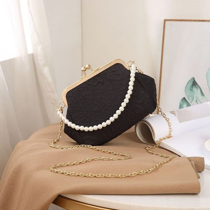 Mini shell-shaped jewelry charm handbag made