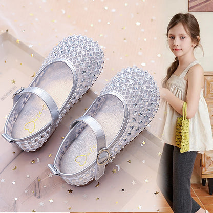 Girls Rhinestone Princess Shoes