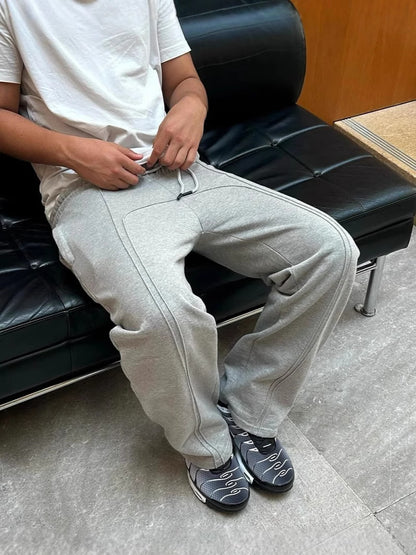 Stretch elastic waistband joggers casual pants