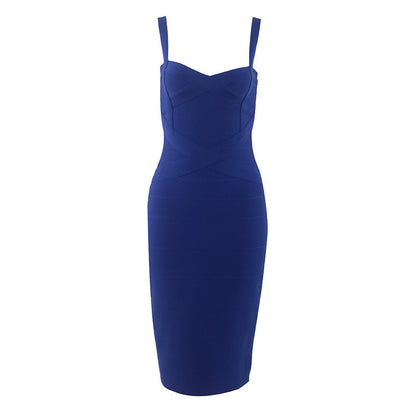 Classic Sexy Strap Bandage Long Dress