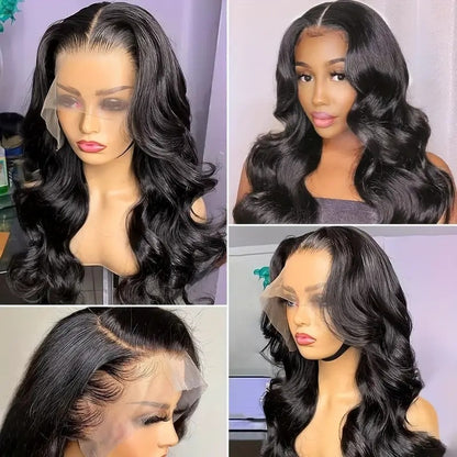 Golvend lang synthetische lace wig