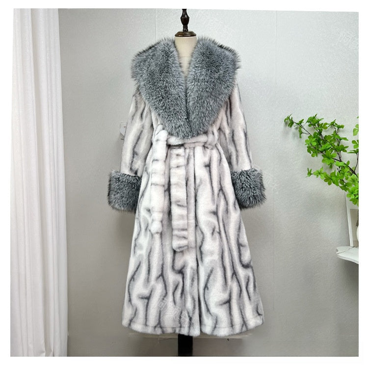 Elegant Socialite Eco-friendly Fur Coat