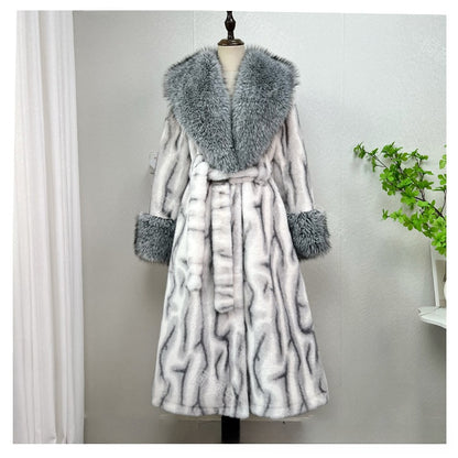 Elegant Socialite Eco-friendly Fur Coat