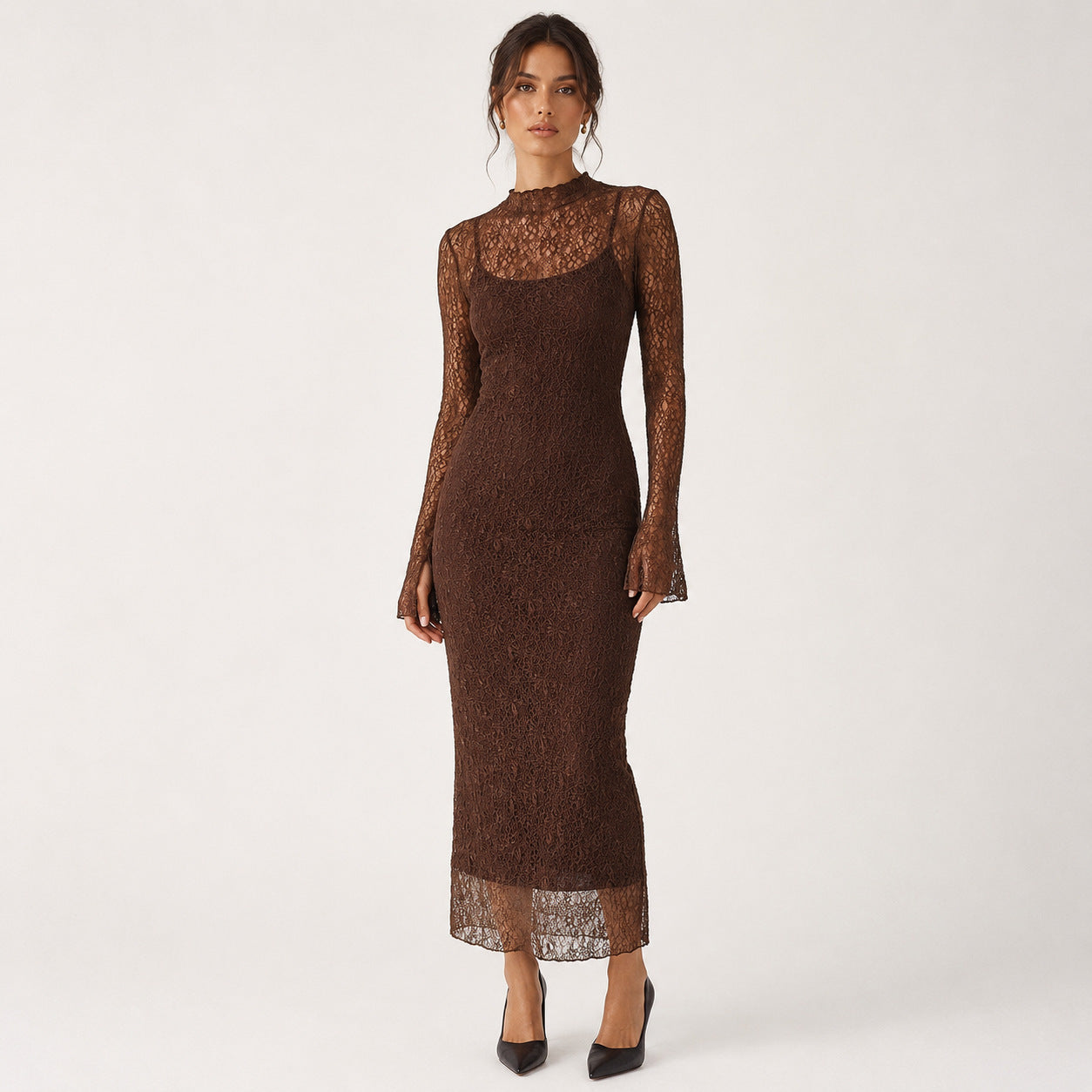 Lace Bodycon Dress Set