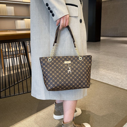 Retro Chain Tote Bag with Adjustable Strap