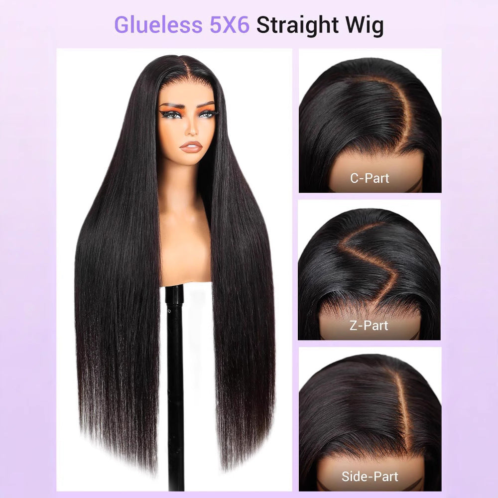 Long Straight Lace Front Wig with Natural Hairline