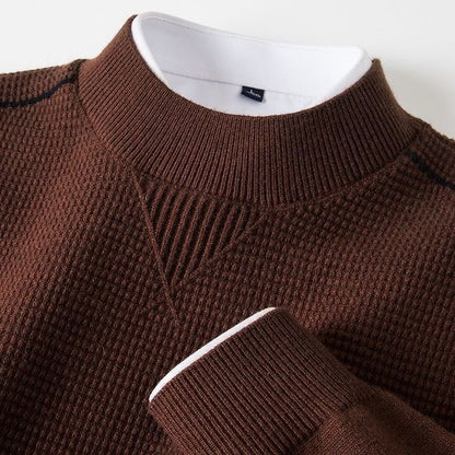 Mens Half Turtleneck Long Sleeve T-Shirt