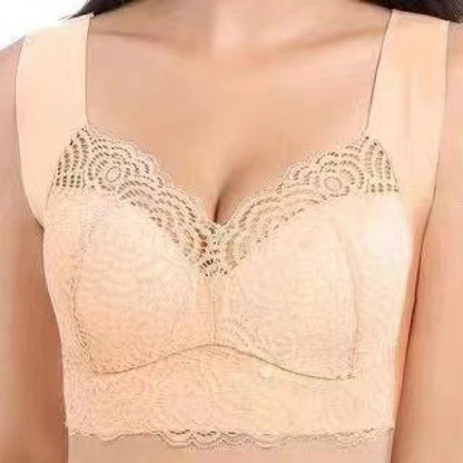 Womens Wirefree Lace Pushup Bra Plus Size