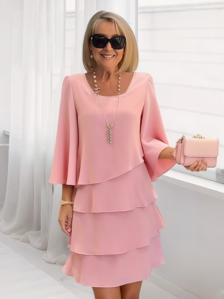 Loose Slimming Round Neck Dress