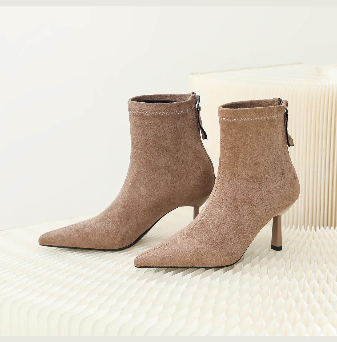 Womens Pointed Toe Stiletto Heel Boots