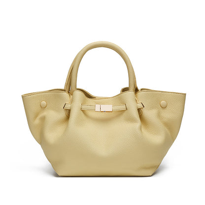 Women's Textured Pleated Tote Bag Large Capacity Single Shoulder Handbag