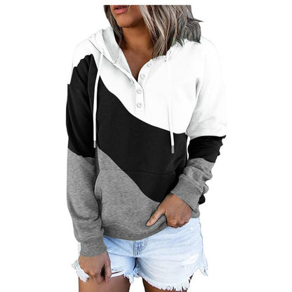 Colorblock casual hoodie voor dames