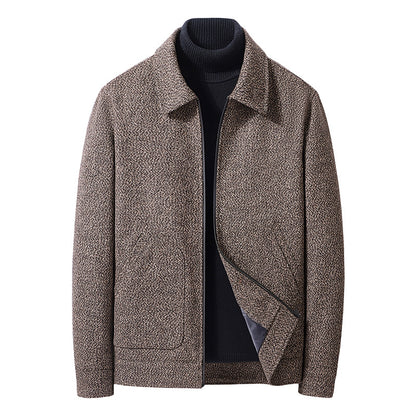 Casual Woolen Business Overcoat, Thickened and Warm Clothing
