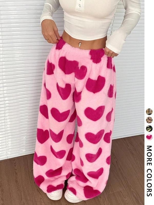 Women Wide-Leg Printed Casual Pants