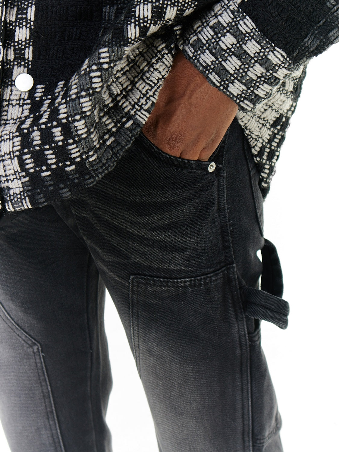 Gradient Washed Straight Leg Jeans American High Street Heren