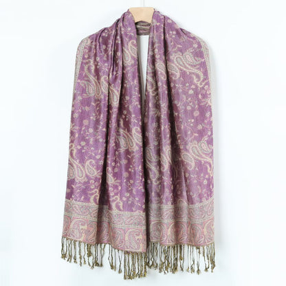 Women's Jacquard Imitation Cashmere Shawl Wrap Long Scarf