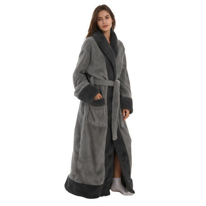 Flannel bathrobe