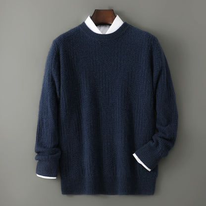 Merino Wool Jacquard Sweater Men