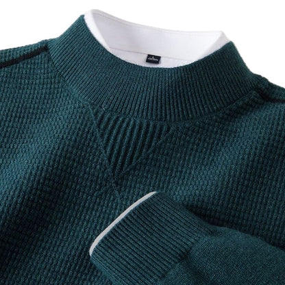 Mens Half Turtleneck Long Sleeve T-Shirt