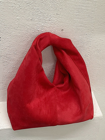 Women Suede Dumpling Bag Vintage Retro Handbag