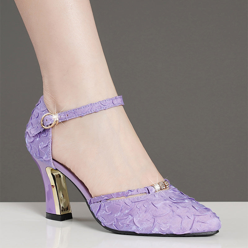 Dames satijnen feestelijke pumps