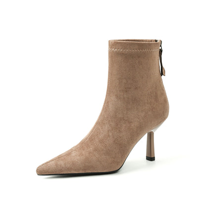 Womens Pointed Toe Stiletto Heel Boots