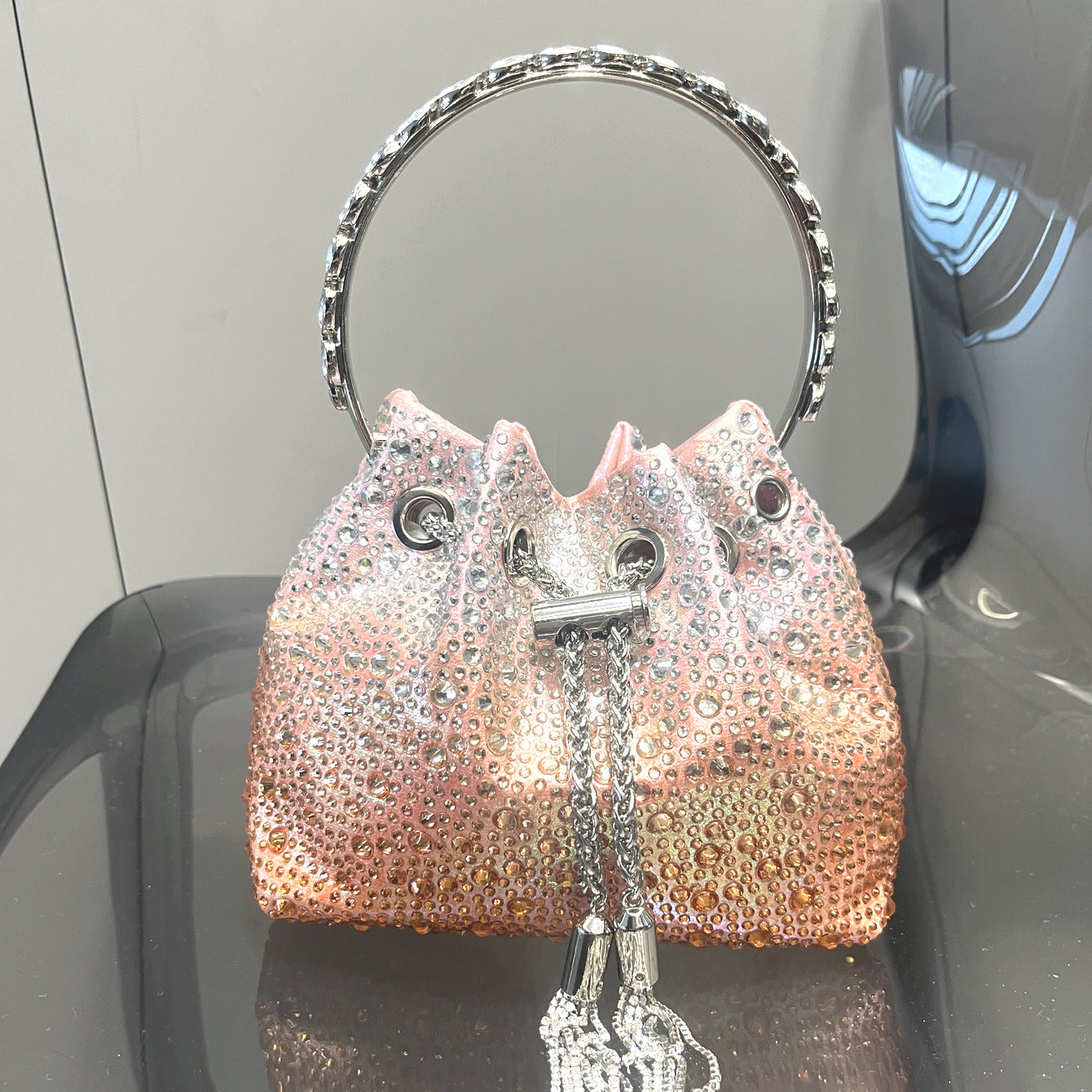Diamond Crystal Bucket Bag