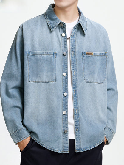 Mens Denim Long Sleeve Shirt