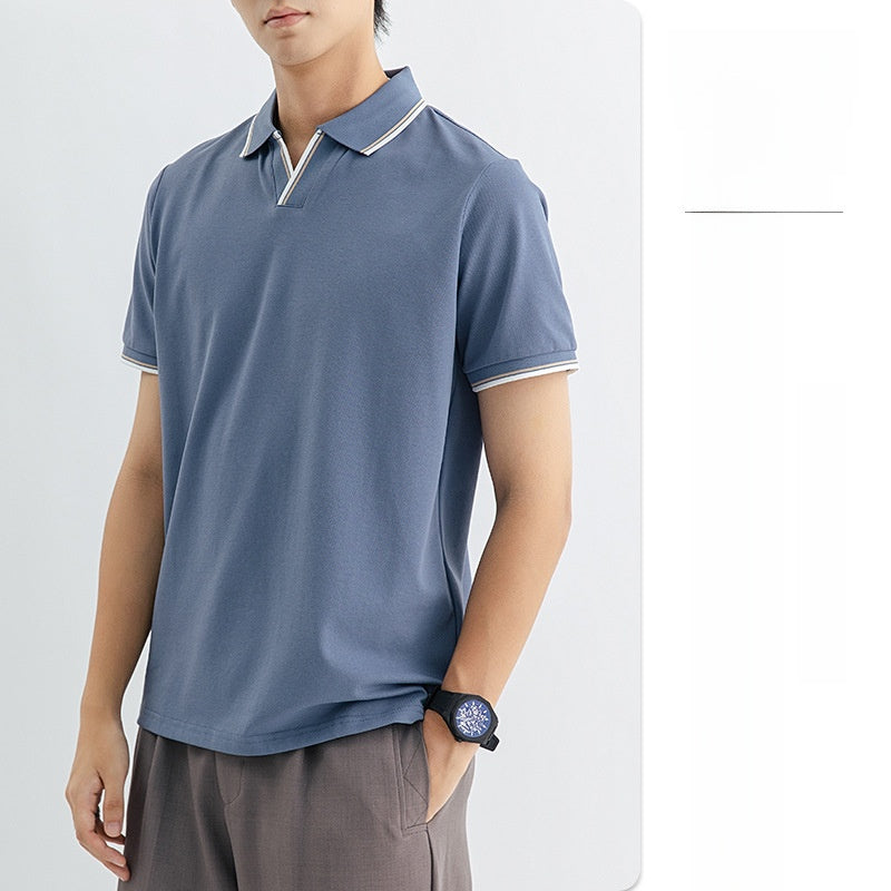 Men's Polo Shirt Men's High-end Short-sleeved Summer High-end Collared T-shirt Top Paul Casual T-shirt Men's