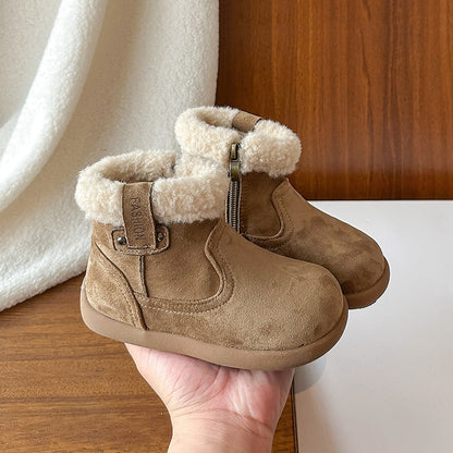 Girls Fleece-Lined Ankle Boots