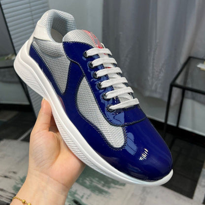Casual Breathable Cowhide Canvas Sneakers for Men